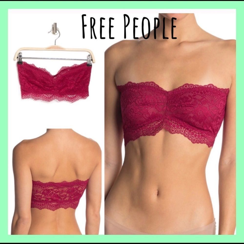 NWT, Free People Lacey Bandeau in Burgundy